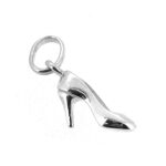 Classic closed-toe shoe charm in polished silver