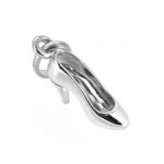 High heel shoe charm with 9x7mm bail