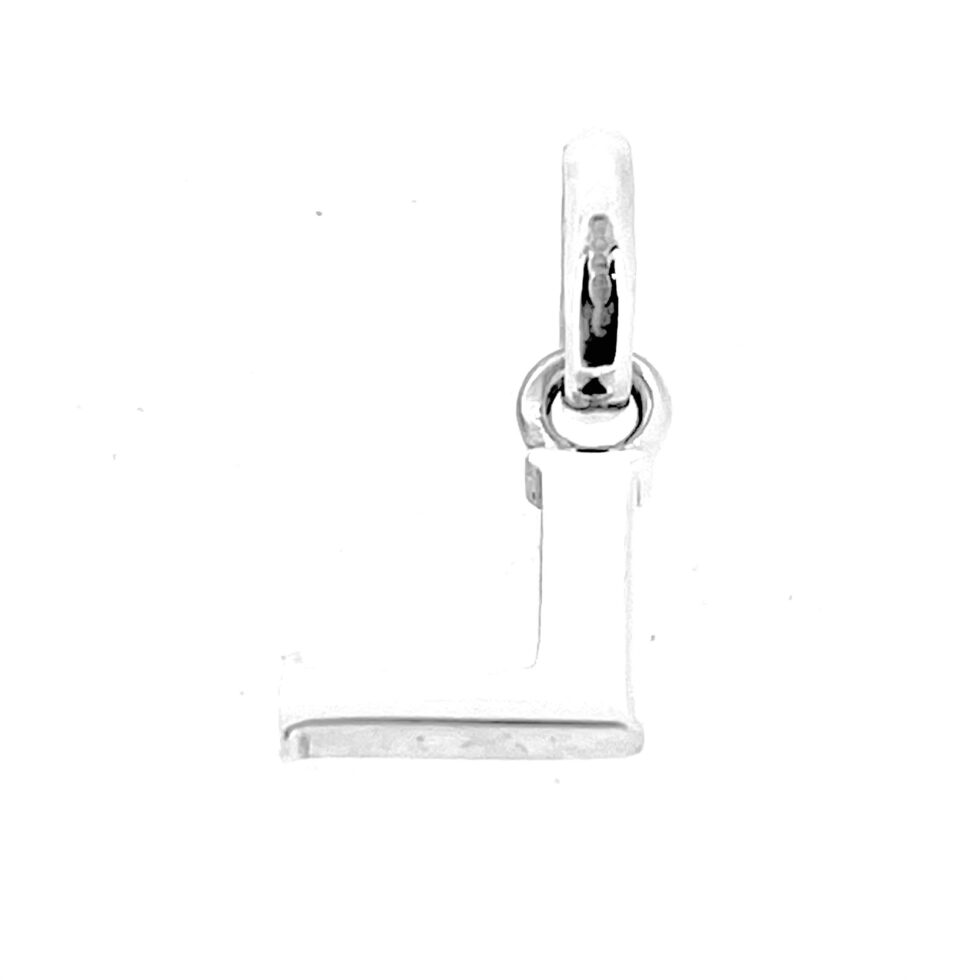 Restored vintage L charm with polished finish