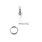 Sterling silver Links of London L charm front view