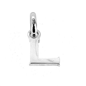 Polished serif-style initial L charm