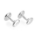 Classic T-bar fastening on British designer cufflinks