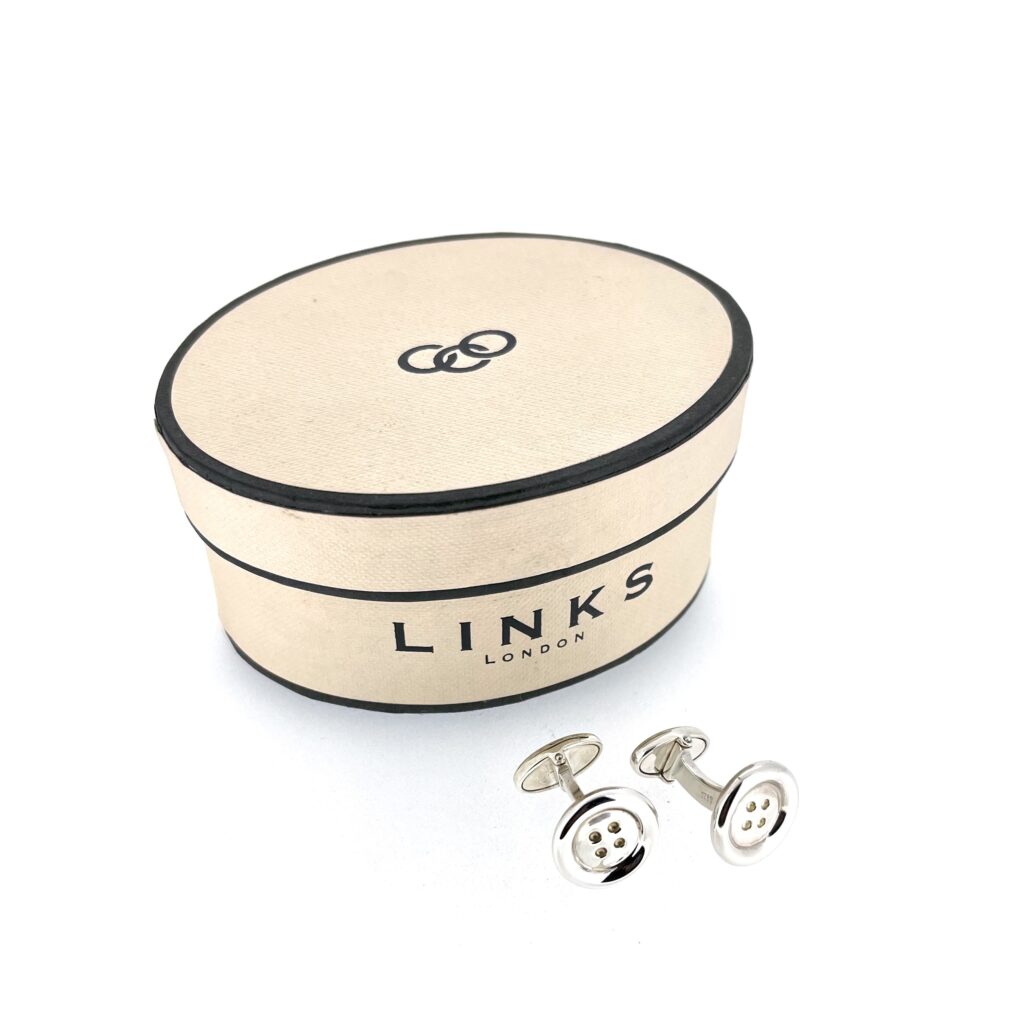 Restored cufflinks in vintage Links presentation box
