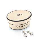 Restored cufflinks in vintage Links presentation box