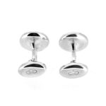 Engraved oval swivel backs on Links of London cufflinks