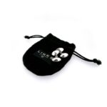 Gift-ready cufflinks in black cotton pouch