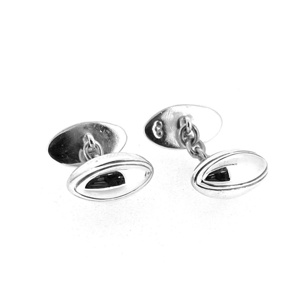 Rugby-style detail on vintage Links cufflinks