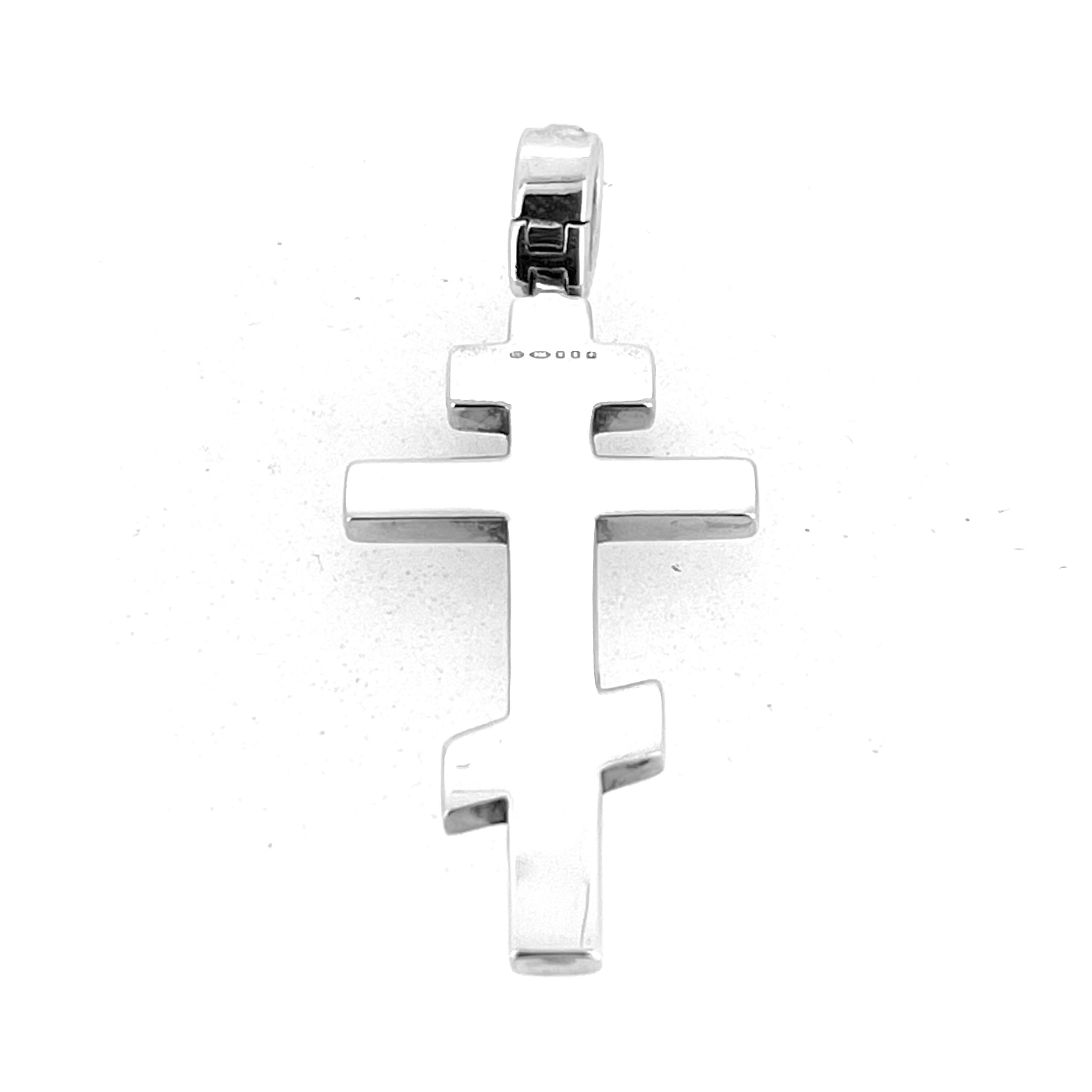 Russian Orthodox Cross Pendant | Sterling Silver | Vintage Links of London