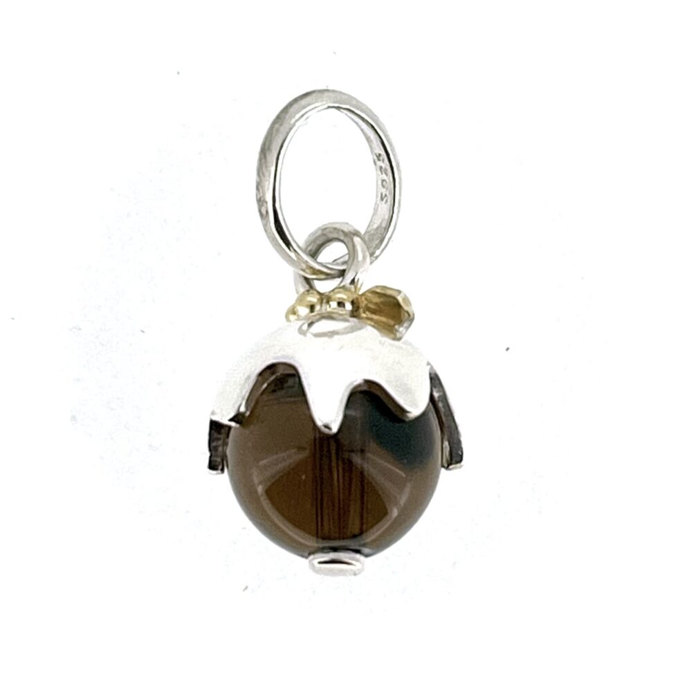 Sterling Silver & 18ct Gold Vermeil Christmas Pudding Charm | Vintage Links of London