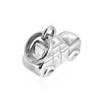 Hallmarked silver charm of London black cab