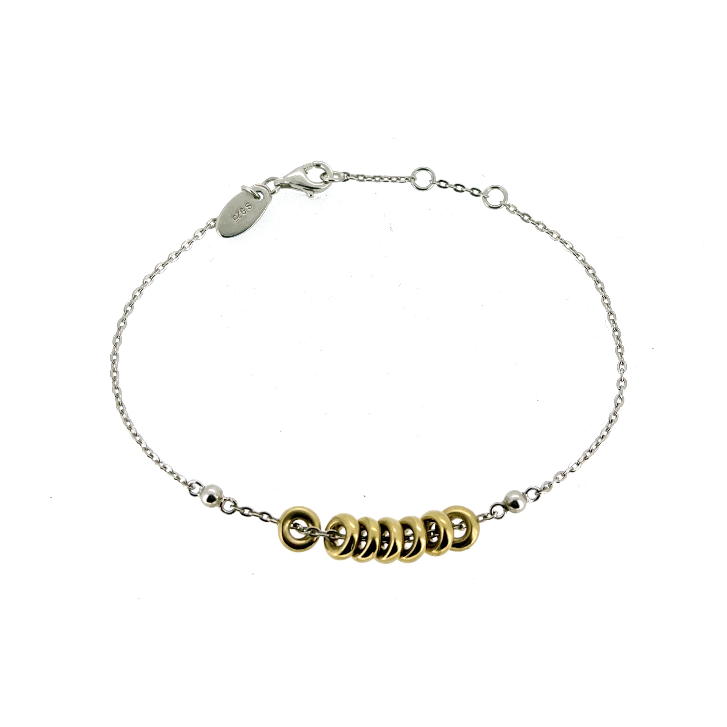 Sweetie Chain Bracelet | Vintage Links of London with Gold-Plated Rings