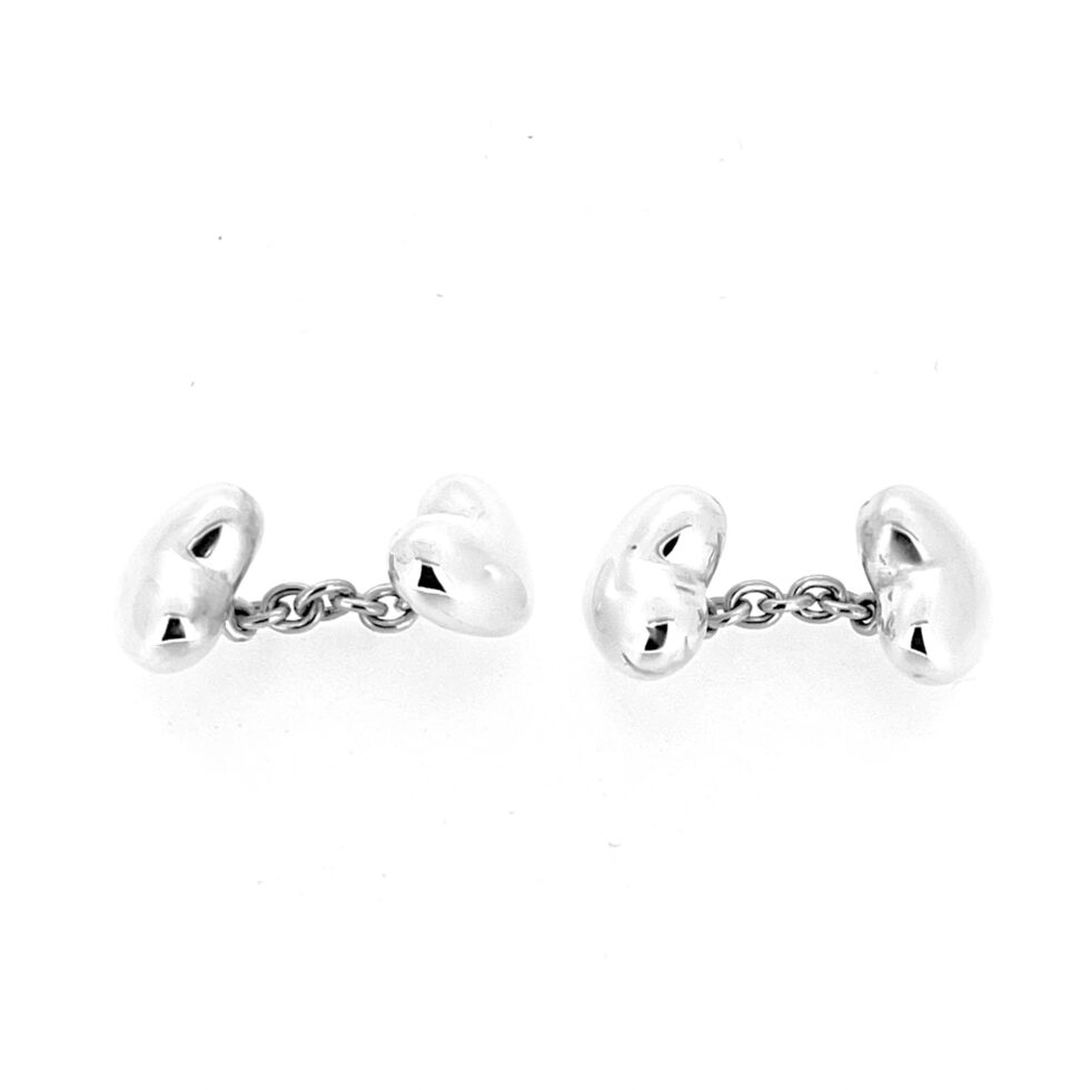Vintage 2001 Links of London Sterling Silver Heart Cufflinks