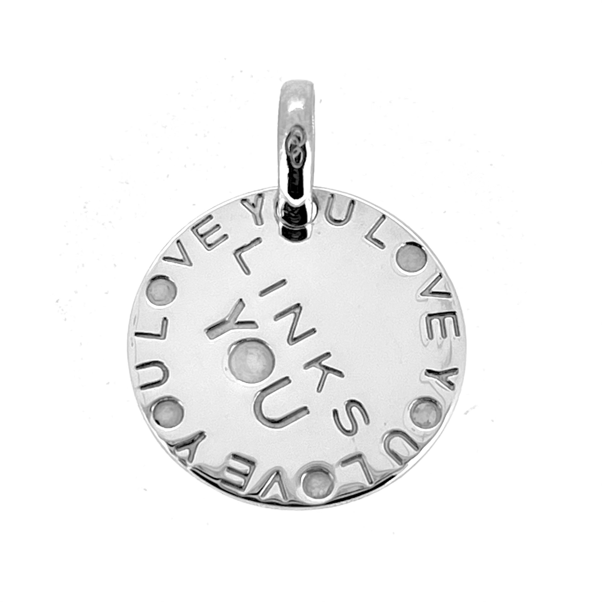 Links of London “LOVE YOU” Charm – Sterling Silver Disc (2010)