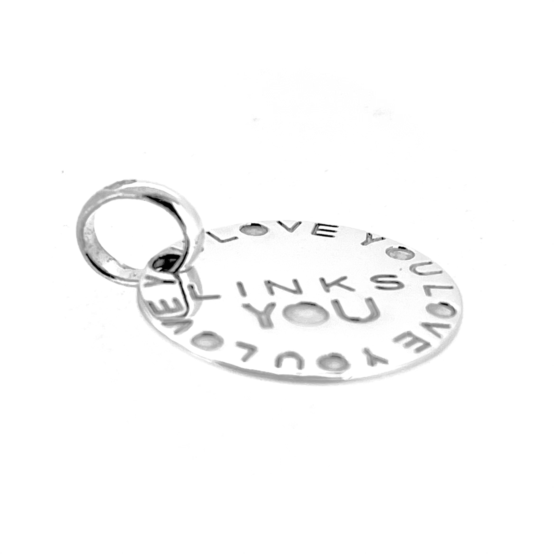 Engraved message charm “LINKS YOU”