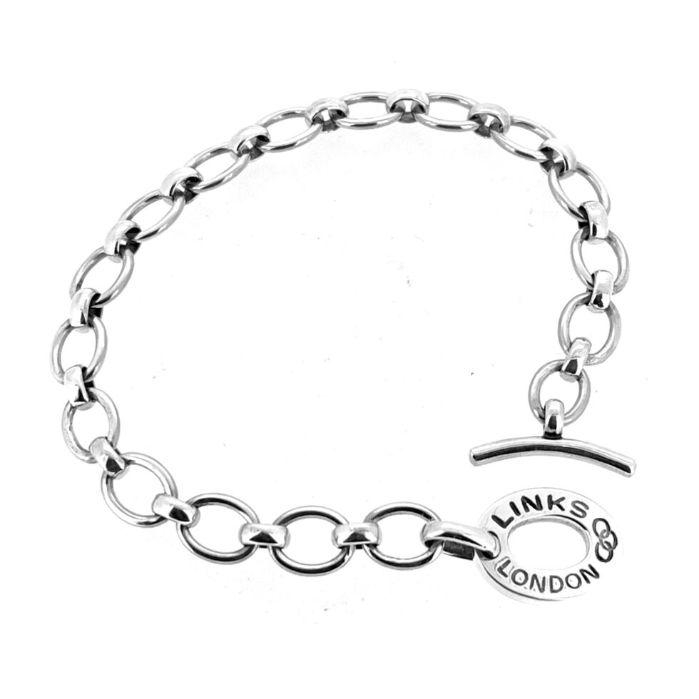 Vintage Links of London Chain Charm Bracelet – 19cm Fit | Sterling Silver