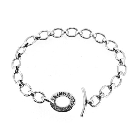 Vintage Links of London Chain Charm Bracelet – 19cm Fit | Sterling Silver