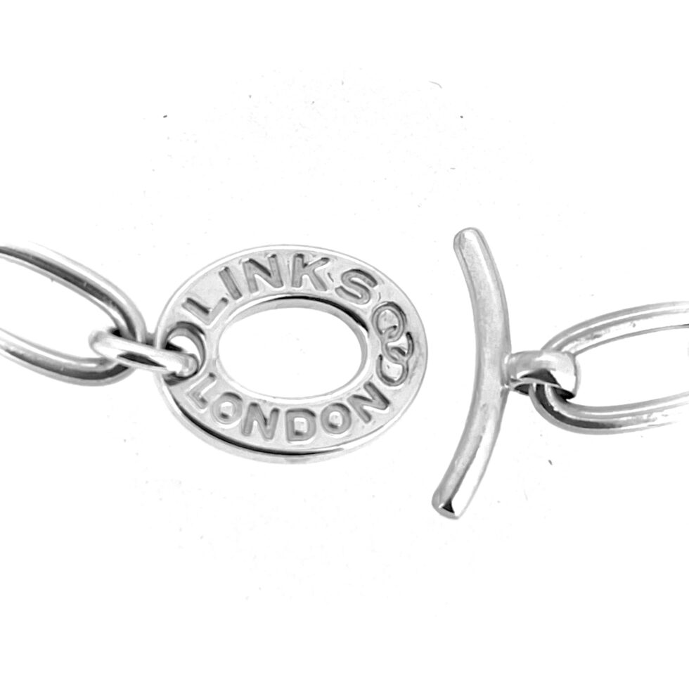 Vintage Links of London Sterling Silver Chain Charm Bracelet