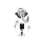 Miniature bear charm in sterling silver