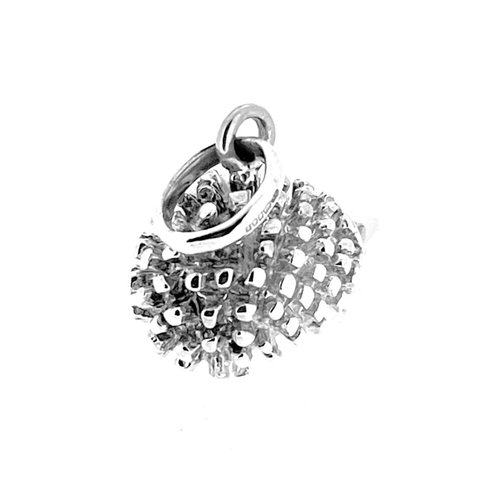 Hedgehog charm shown with standard Links of London bail