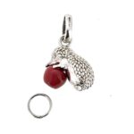 Links of London Hedgehog Charm with Red Enamel Apple