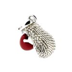 vintage Links of London charm with red enamel apple finish