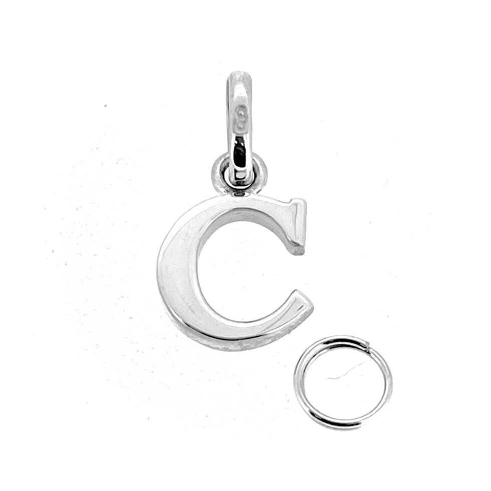 Sterling silver Links of London initial “C” with hallmark