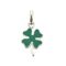 Close-up of polished four-leaf clover charm by Links of London