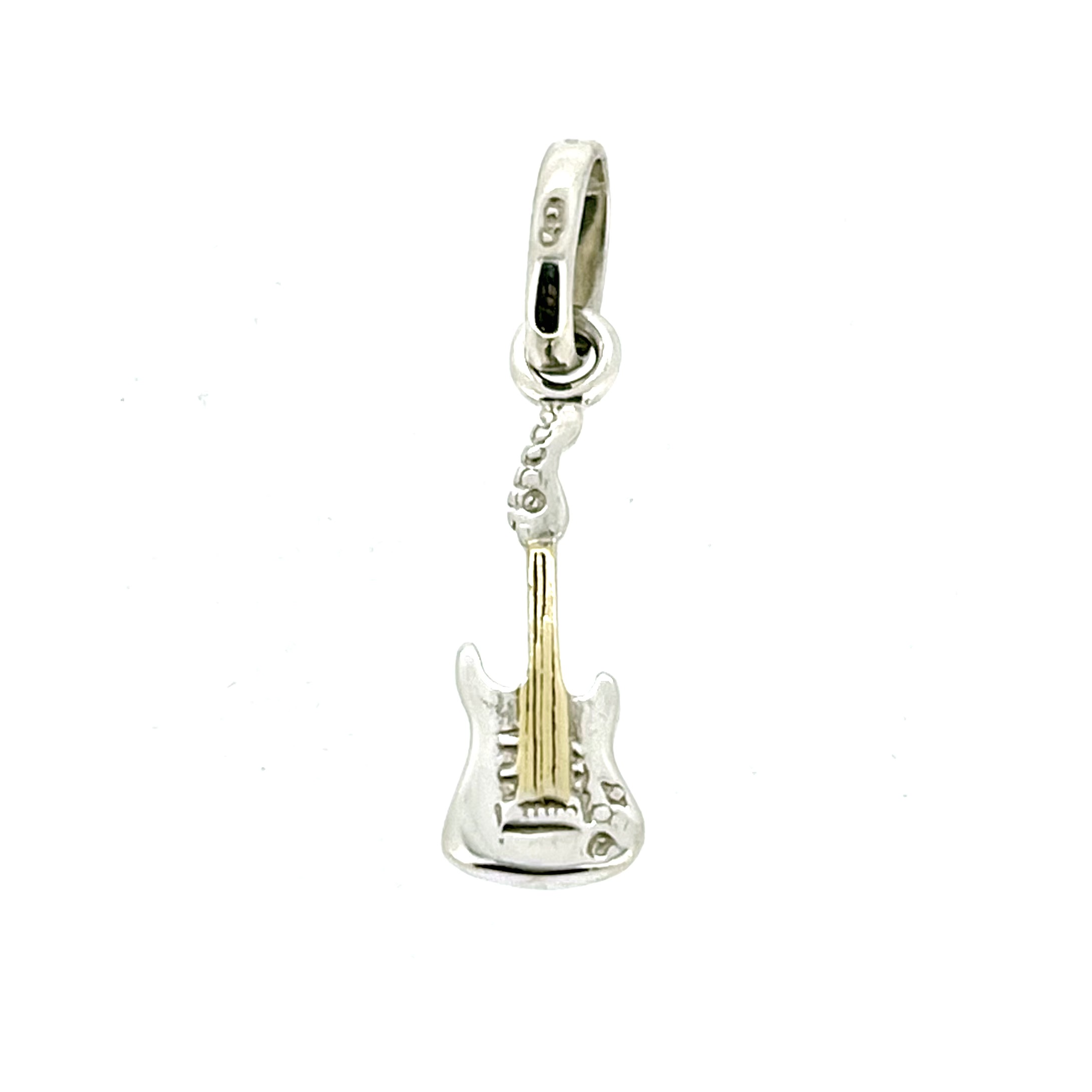 Vintage 2007 Links of London silver and gold vermeil guitar charm