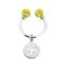 Full view of the 2006 Links of London Wimbledon keyring with enamel tennis ball ends.