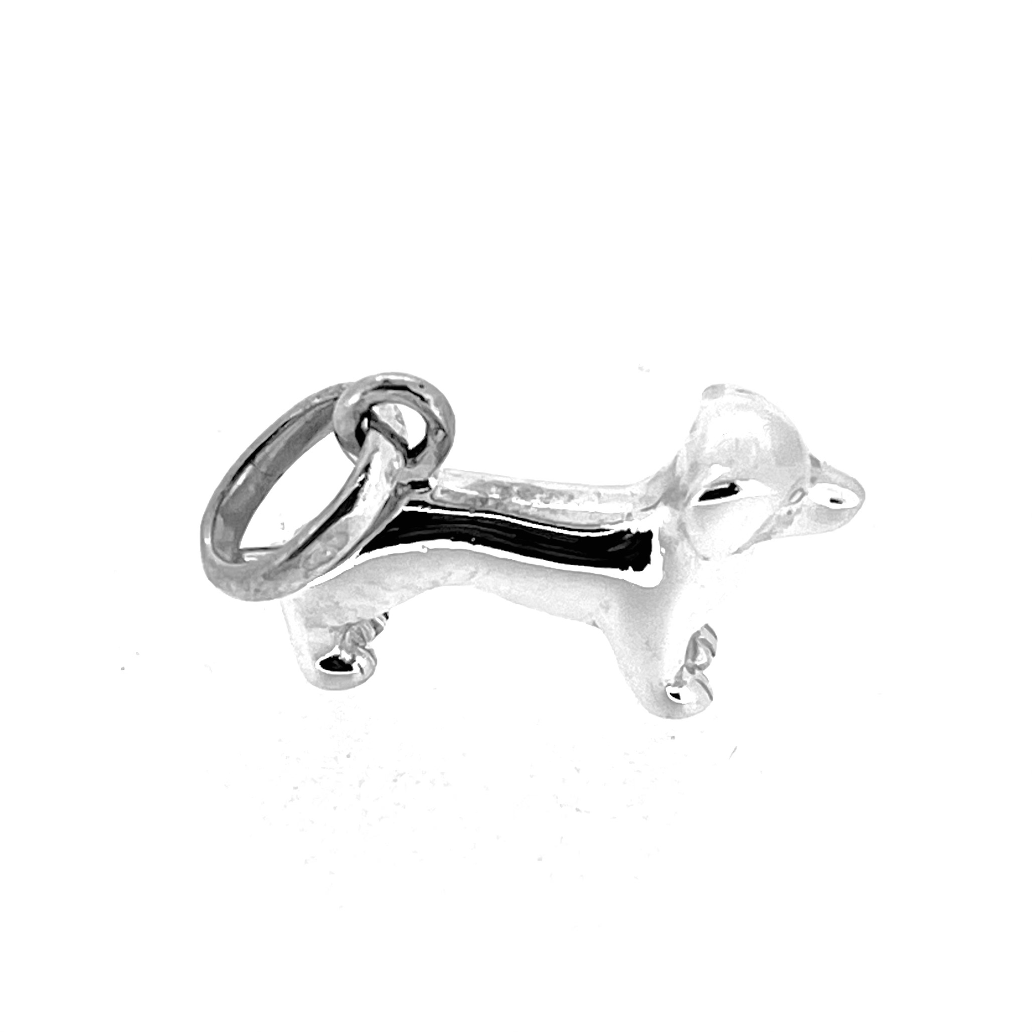 Vintage 2009 Links of London sterling silver dog charm side view