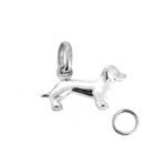 Dog charm with split ring for Sweetie bracelet attachment