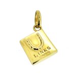 Ready to wear shopping bag charm on white background.