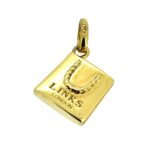 Vintage Links of London Shopping Bag charm in gold vermeil.