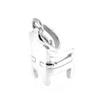 High-back armchair charm side angle