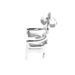 Close-up of silver armchair charm