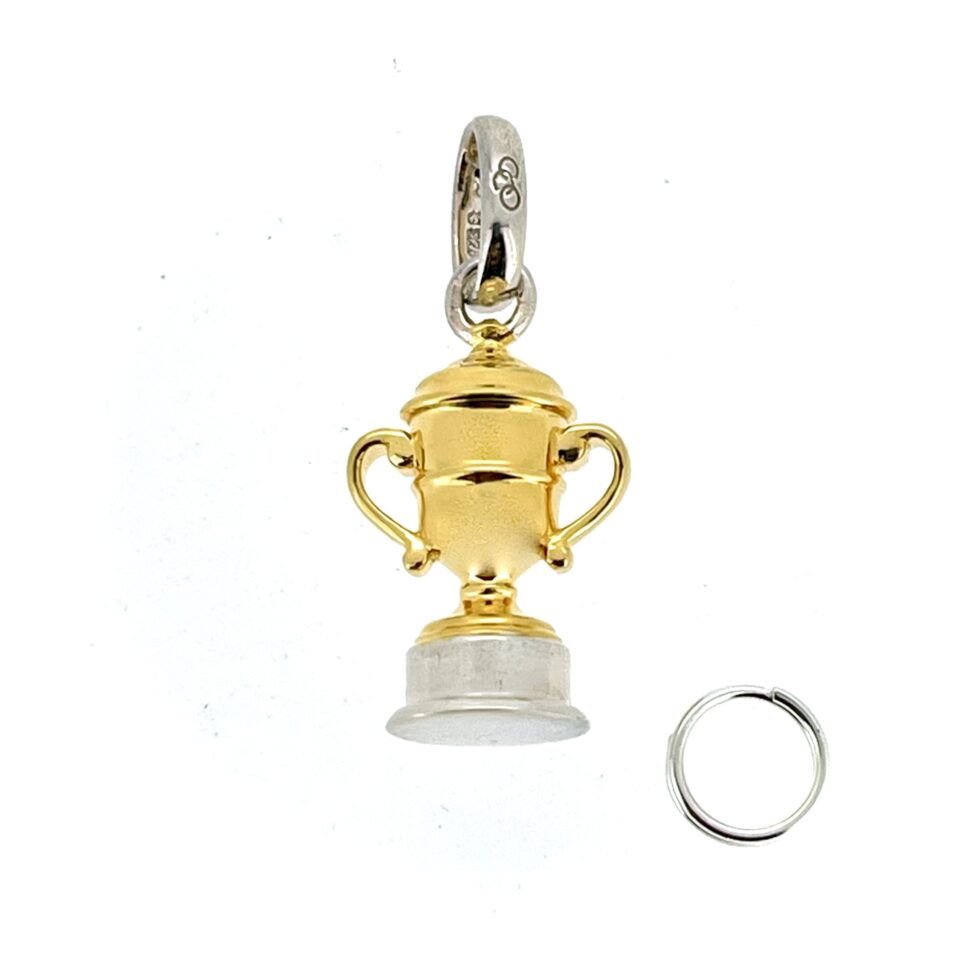 Links of London Ascot Trophy charm in silver and gold vermeil