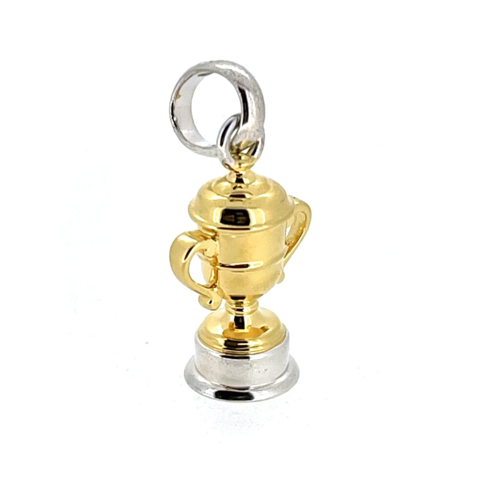 Vintage-style charm symbolising victory and prestige