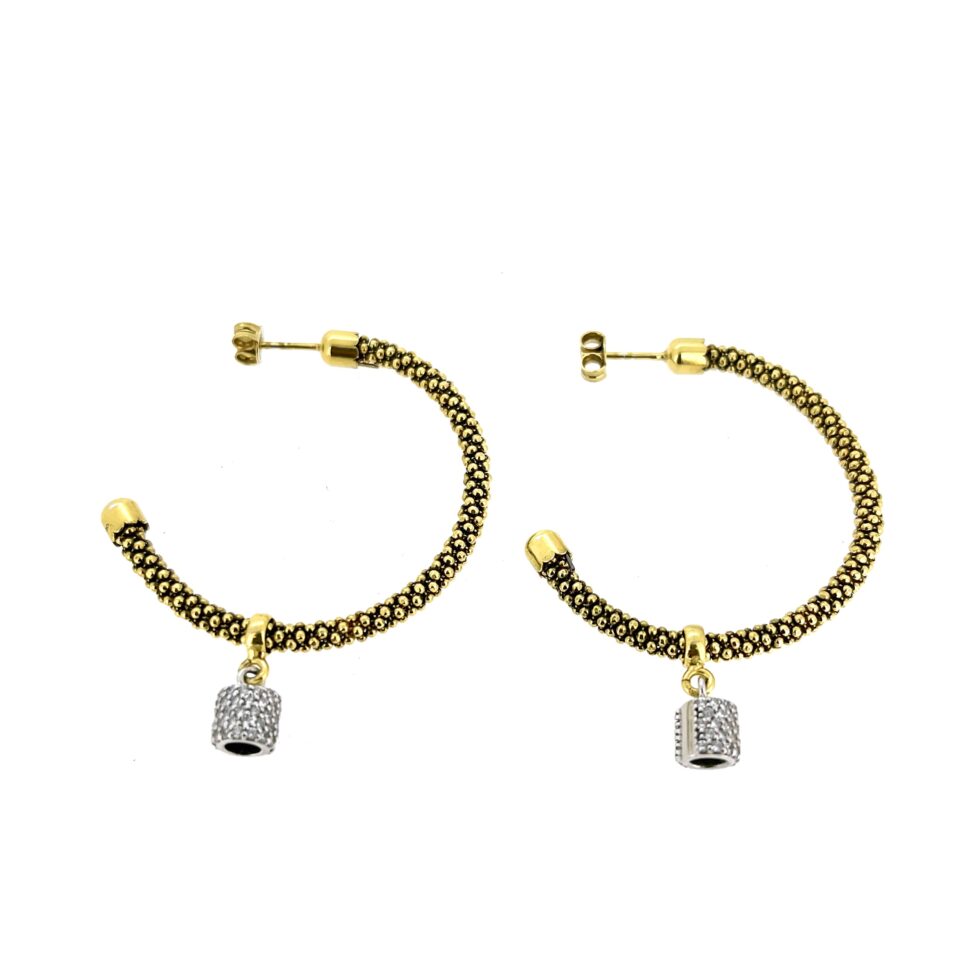 Vintage Links of London Effervescence Hoop Earrings in gold vermeil