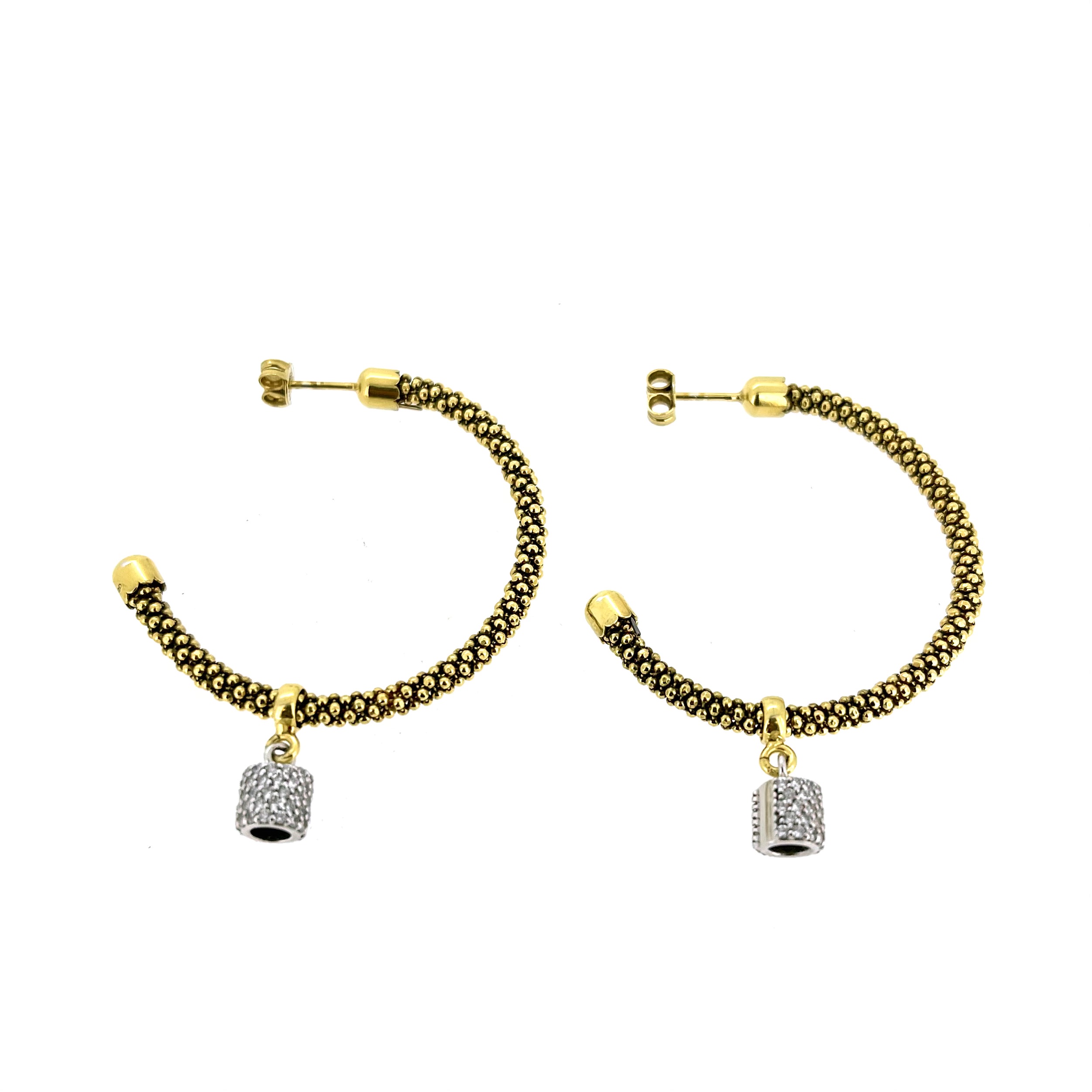 Vintage Links of London Effervescence Hoop Earrings in gold vermeil
