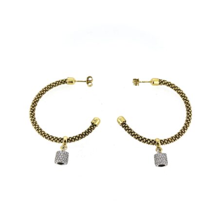 Sterling silver and 18ct gold vermeil hoop earrings