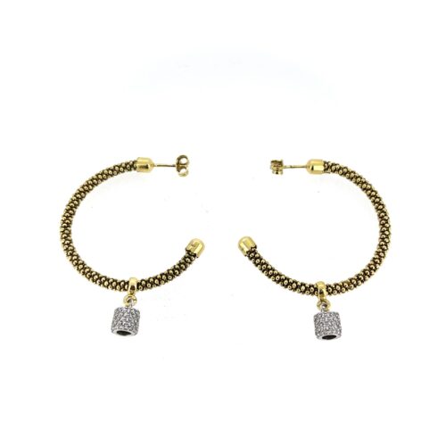 Sterling silver and 18ct gold vermeil hoop earrings