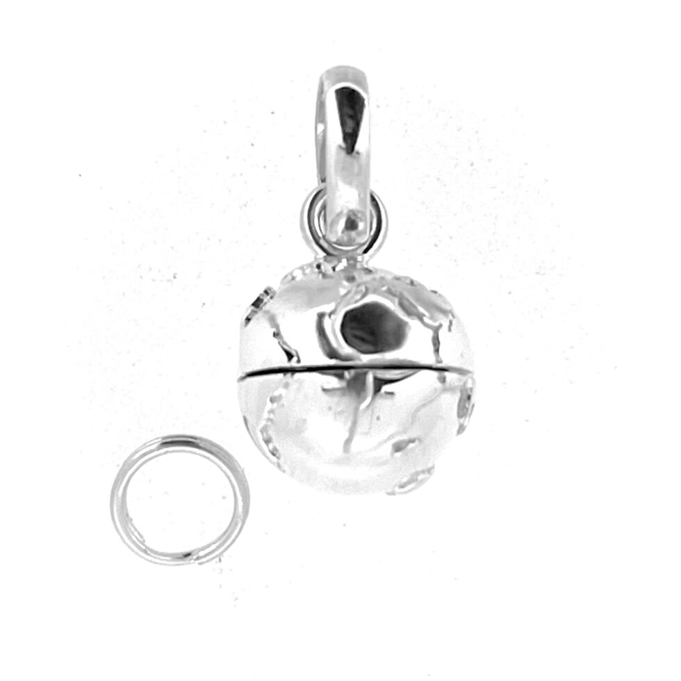 Globe Travelling Locket charm ready for Sweetie bracelet.