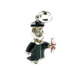 Graduation Bear Charm standing upright against white background