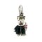 Front view of vintage Links of London Graduation Bear Charm with black gown and scroll