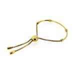 Polished oval bangle section with fresh gold plating