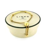 Vintage Links of London Half Bangle Half Chain Toggle Bracelet | 18ct Gold Vermeil