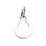 Back of charm showing polished silver