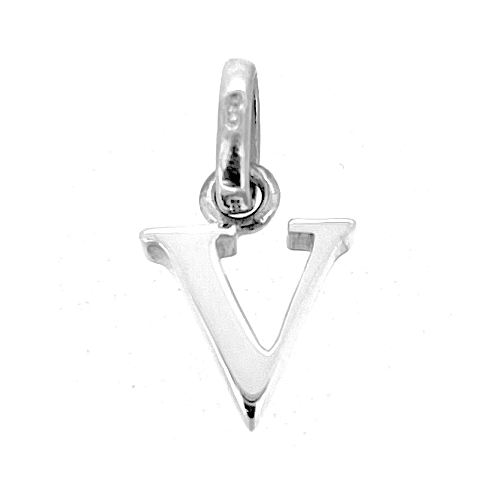 Vintage Links of London Letter V Charm front view