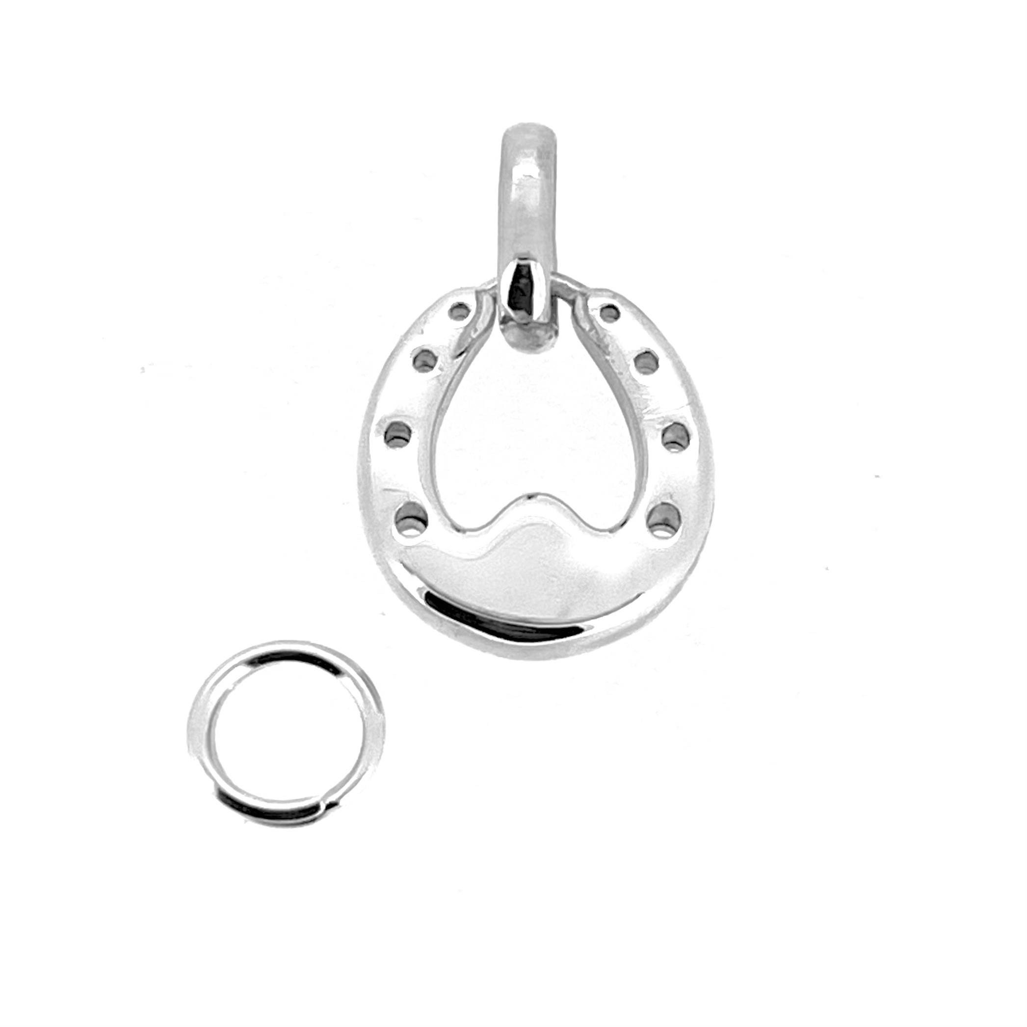 Charm shown with split ring for bracelet attachment