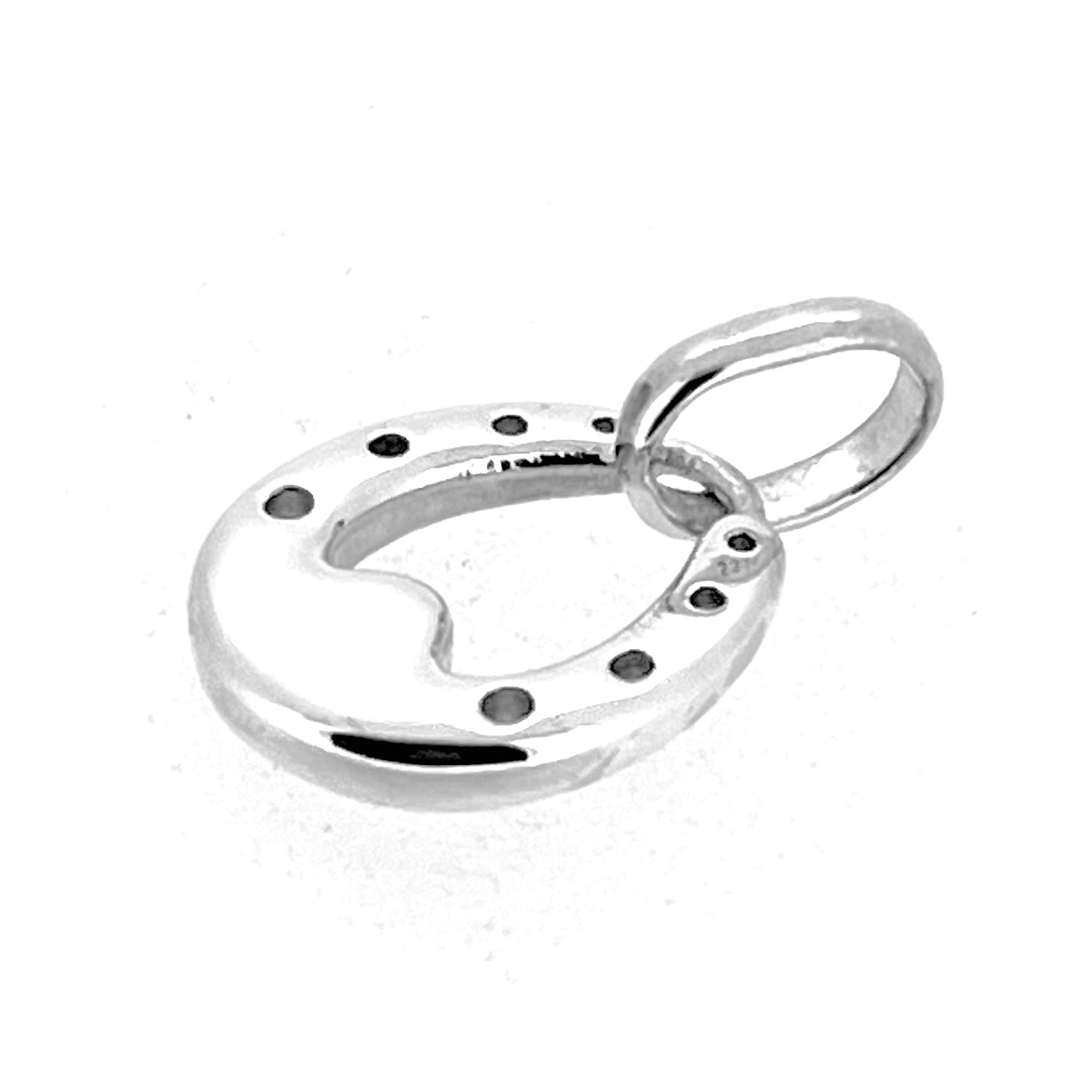 Polished horseshoe charm with vintage shine